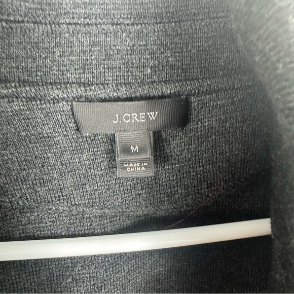 J. Crew Open-front Sweater Blazer Women’s Medium M Wool Dark Gray Cardigan Work - Picture 4 of 8